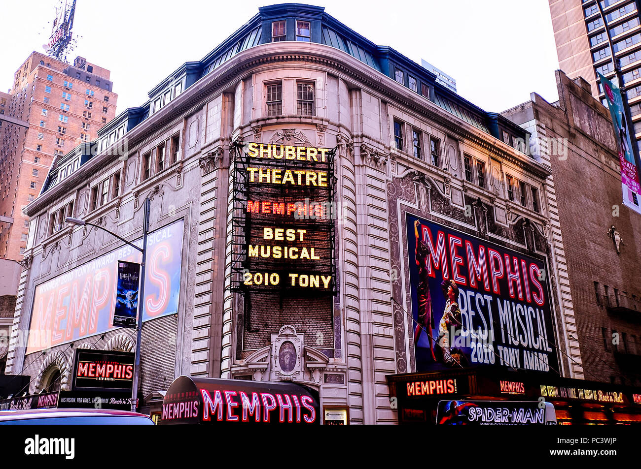 New York, NY?USA - Jun. 8, 2011: Schubert Theatre - a Broadway theatre located on 44th Street, Midtown Manhattan, NY. Stock Photo