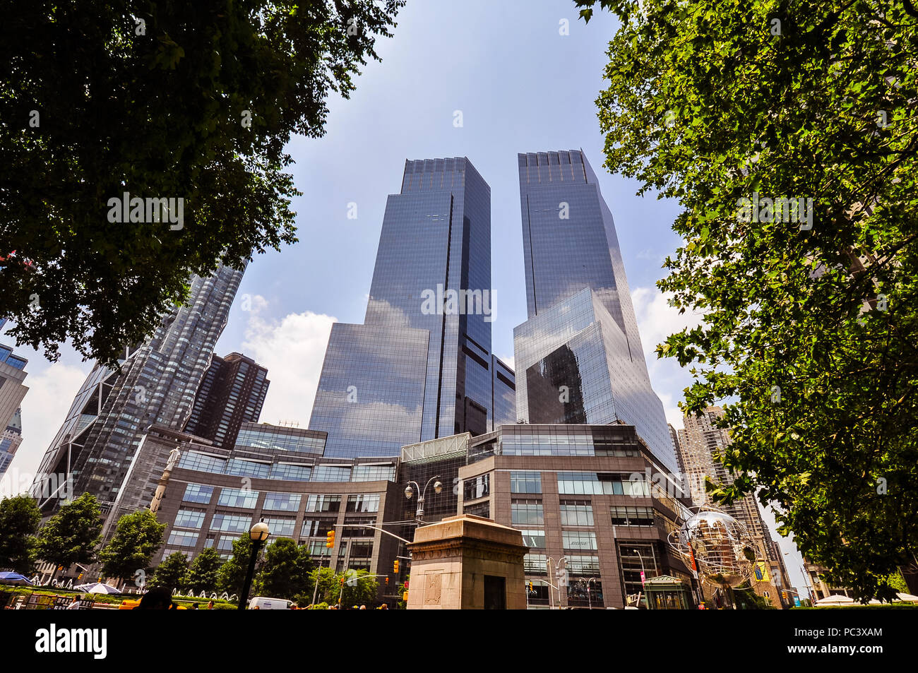 Manhattan, New York - June 10, 2011: Time Warner Center on June 10, 2011 in Manhattan, NY. Stock Photo
