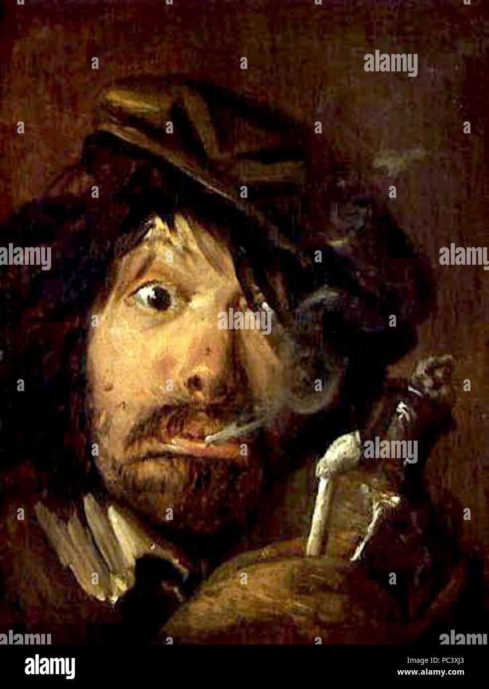 Adriaen Brouwer - Smoker. Stock Photo