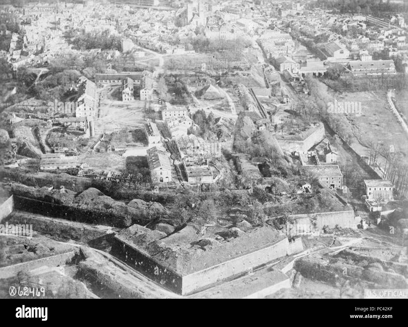 Aerial Photographs of the Western Front Stock Photo