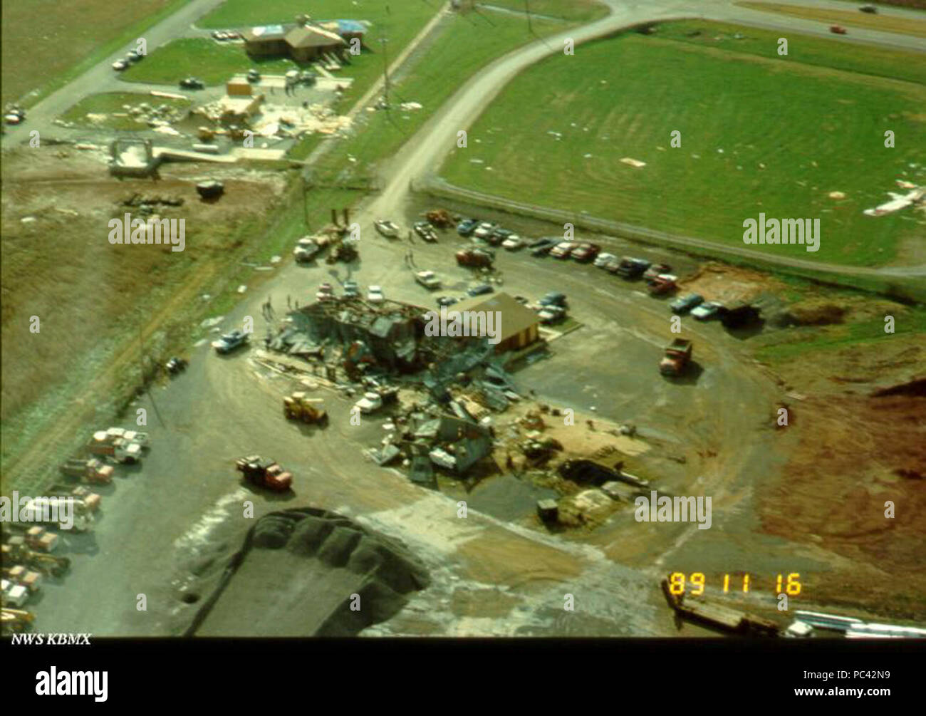 Aerial view 4 after the 1989 Huntsville Tornado Stock Photo Alamy