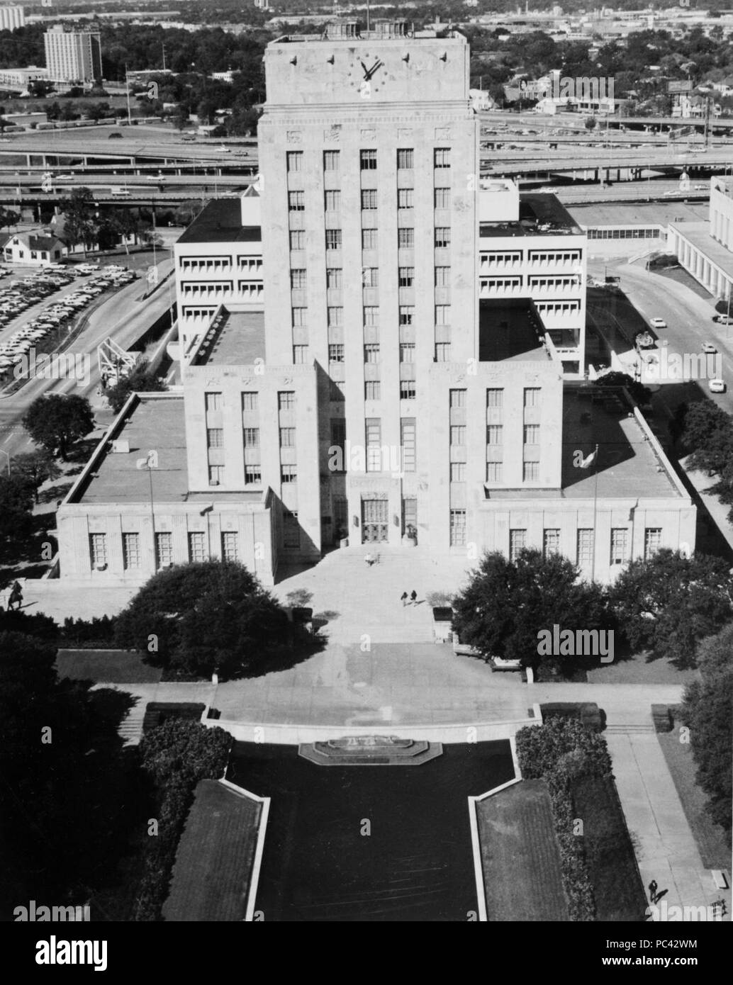 Aerial view of Houston City Hall - 01 Stock Photo - Alamy