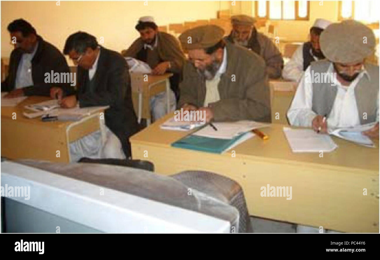 Afghan University faculty learn English Stock Photo - Alamy