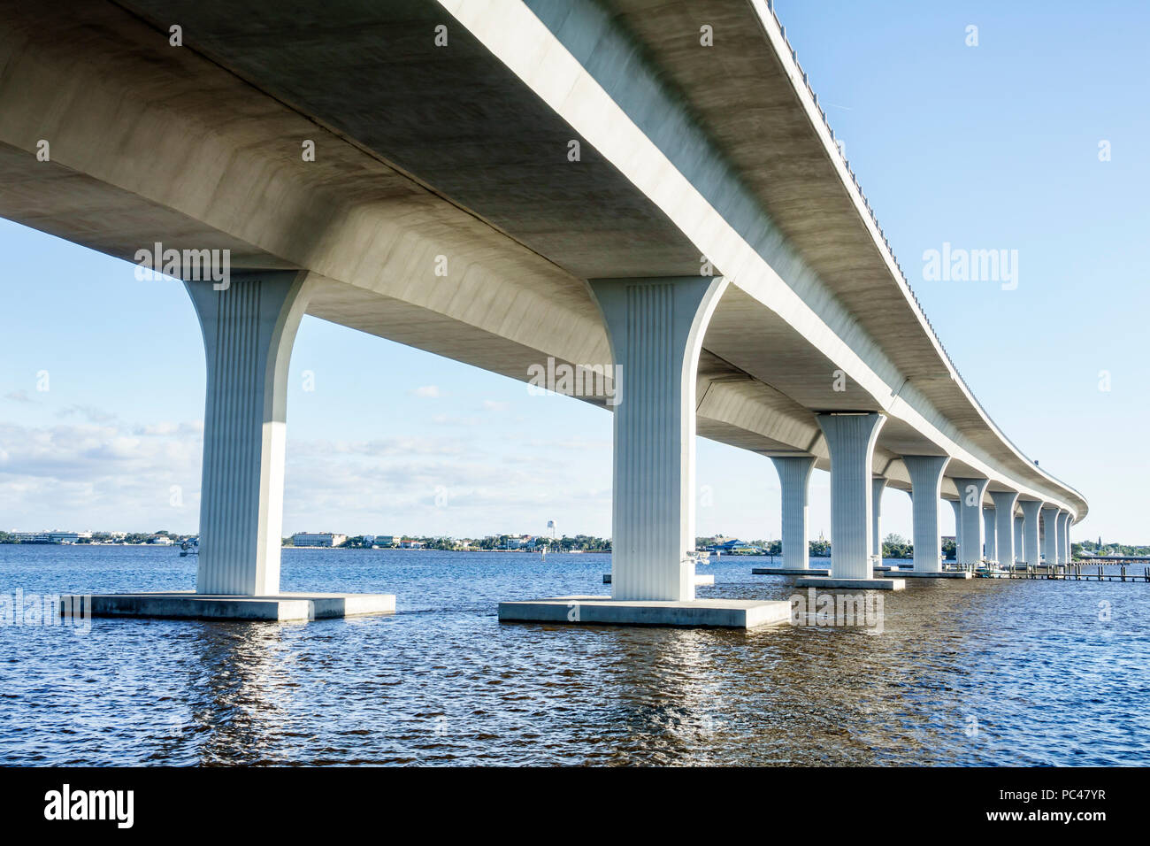 Stuart Florida,St. Saint Lucie River water,Route 1 Federal Highway ...