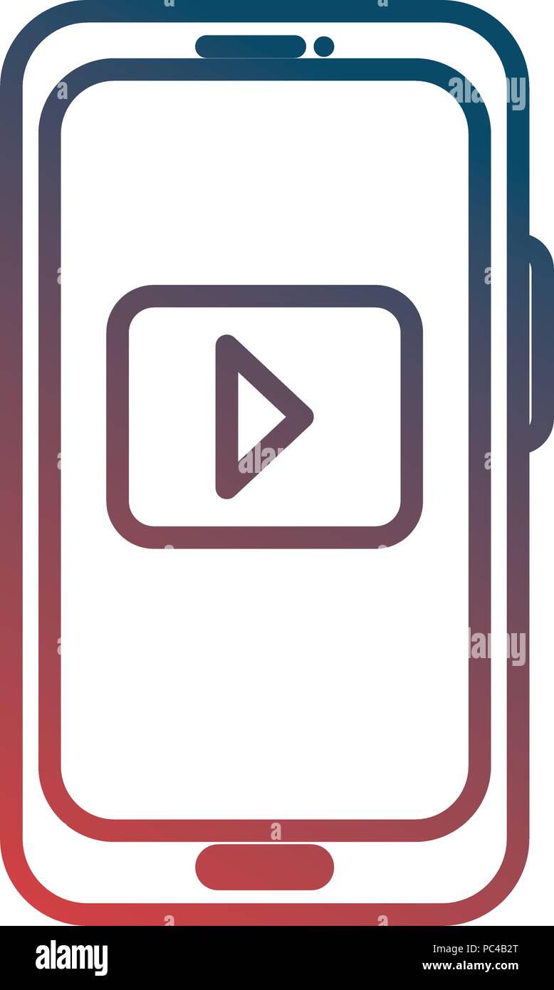 smartphone device with media player Stock Vector Image & Art - Alamy