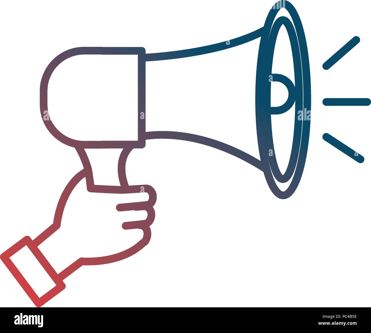 hand with megaphone sound Stock Vector Image & Art Alamy