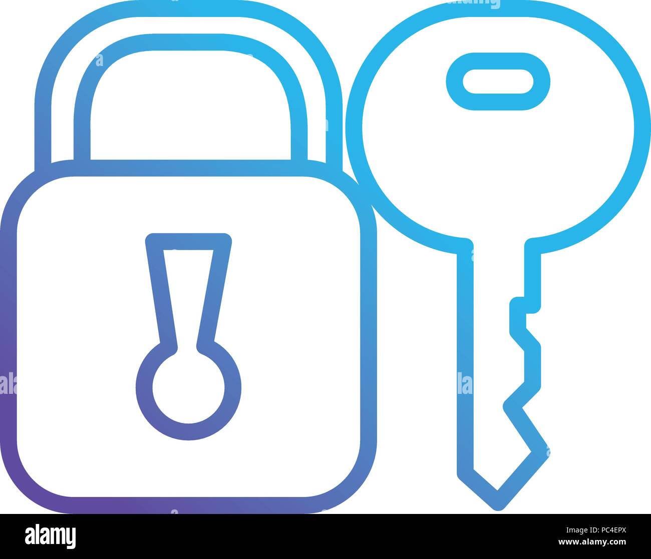 safe secure padlock with key Stock Vector Image & Art - Alamy