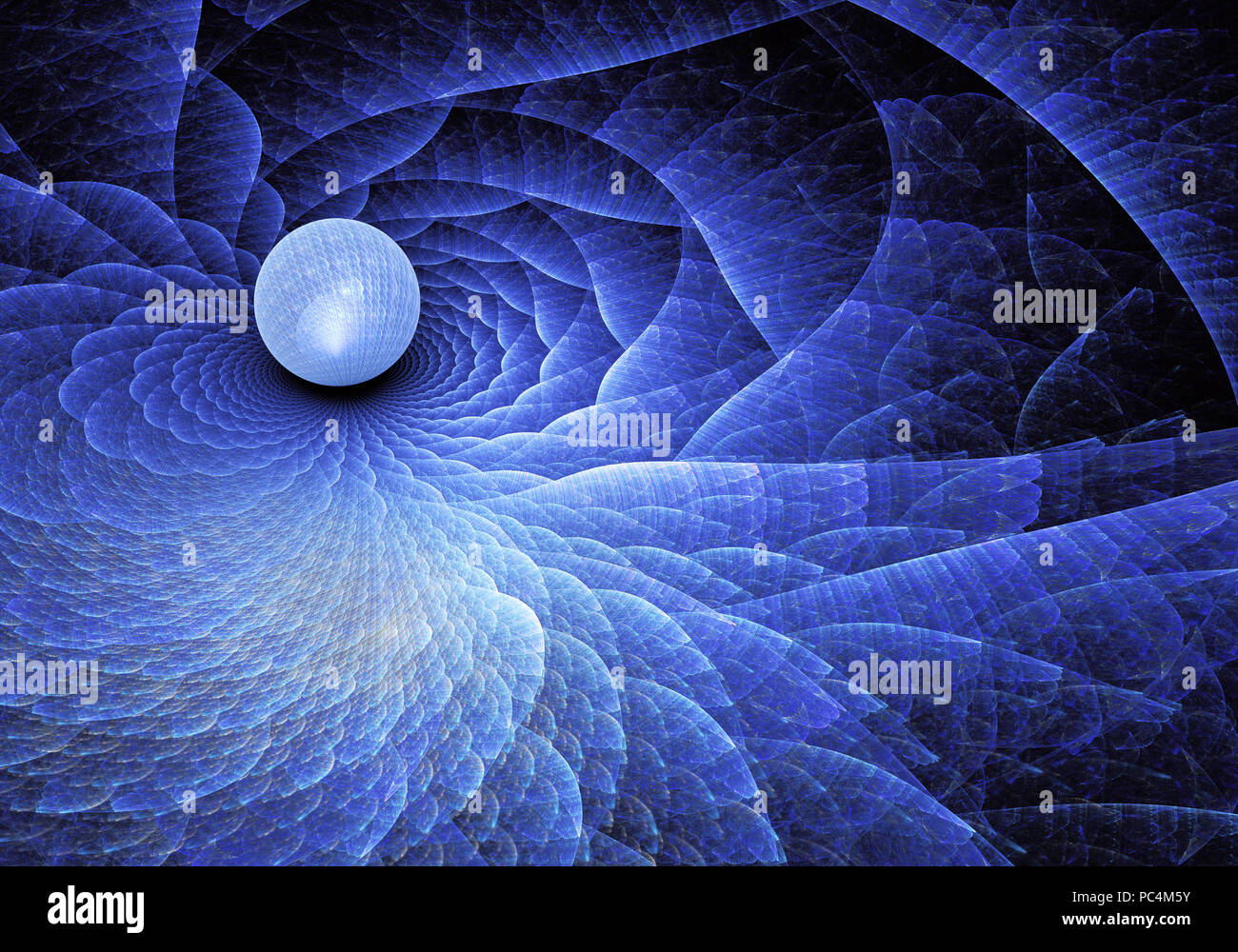 Abstract fractal patterns and shapes, 3D rendering Stock Photo