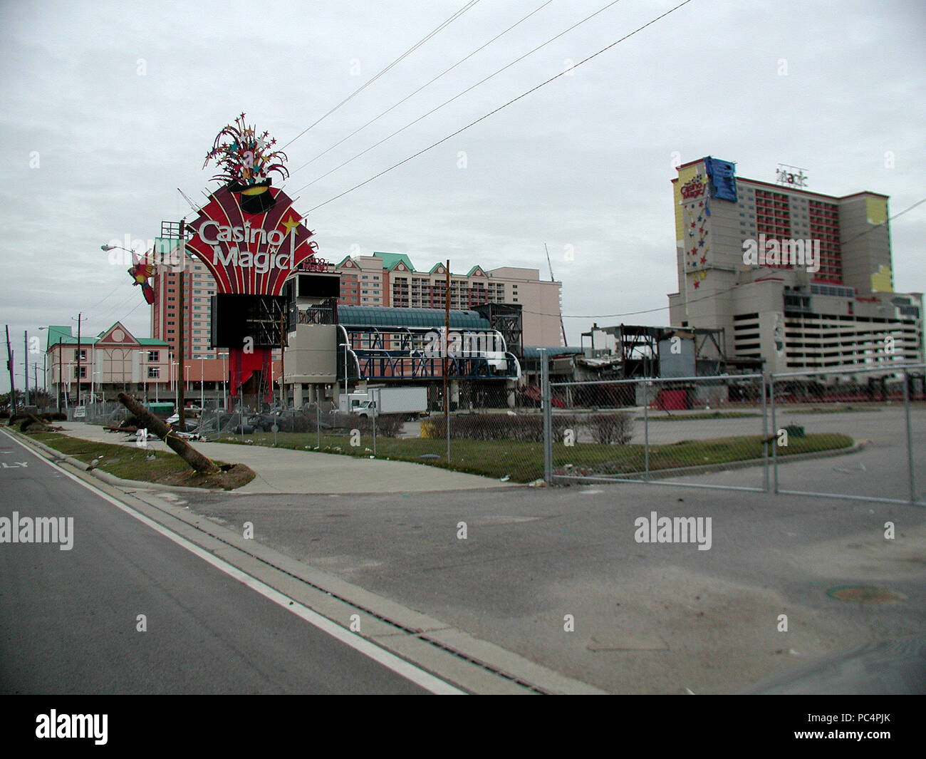 Hurricane Katrina Aftermath - damaged casino buildings Stock Photo