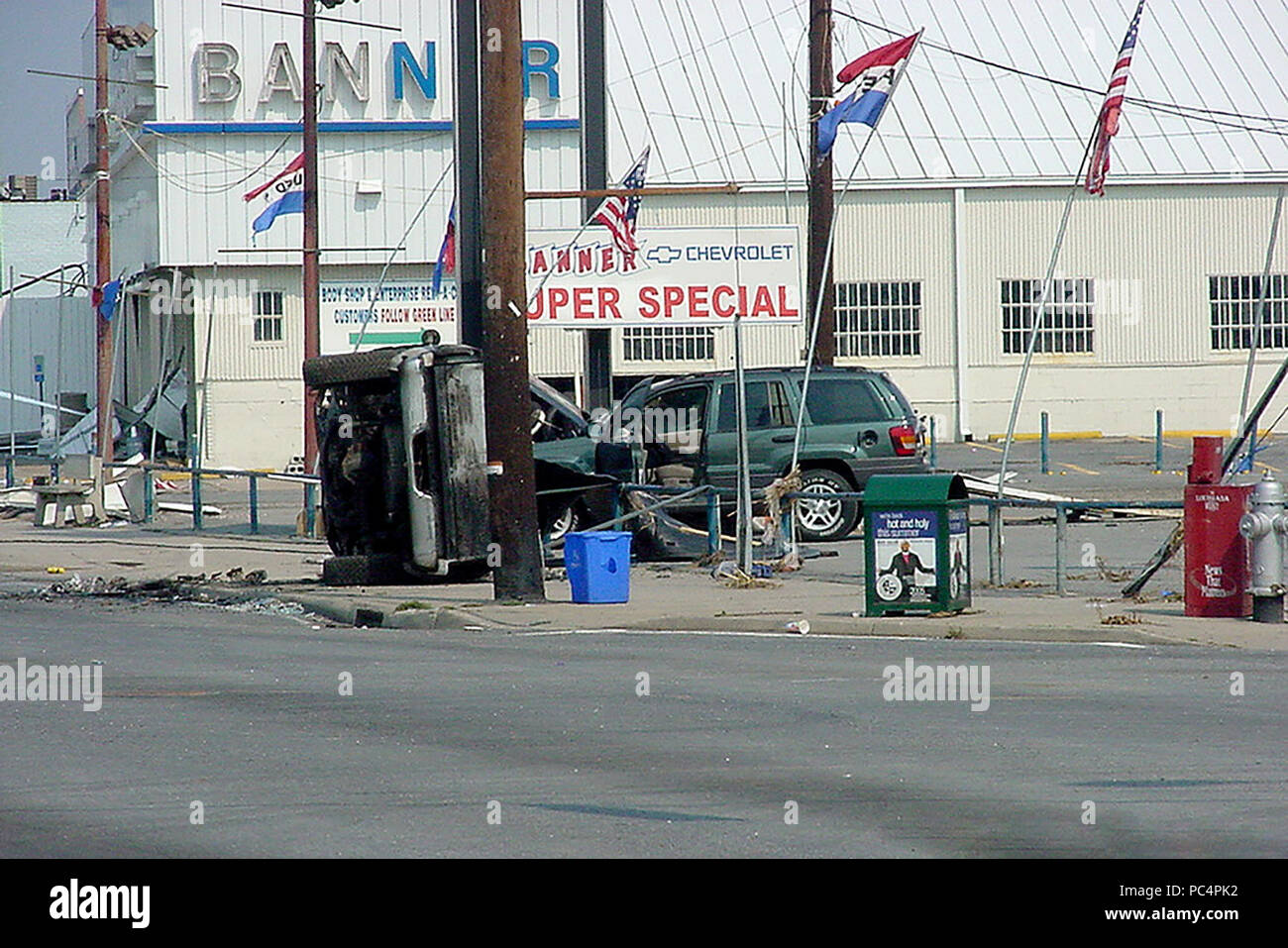 Hurricane Katrina Aftermath Damaged Vehicles By Banner Chevrolet