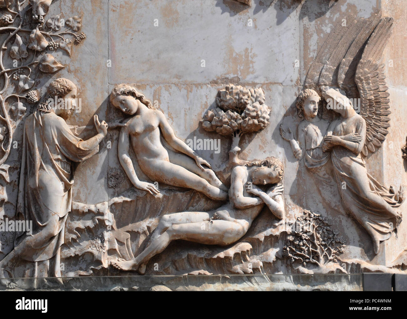 6282. God makes Eve from Adam's rib. Relief from the Cathedral of