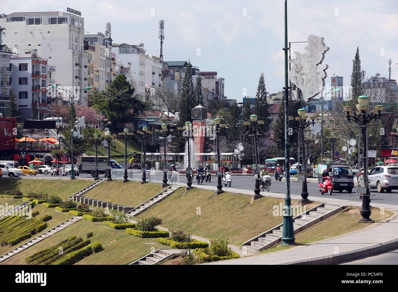 Houses of Da Lat city (Dalat). Dalat. Vietnam. usage worldwide Stock
