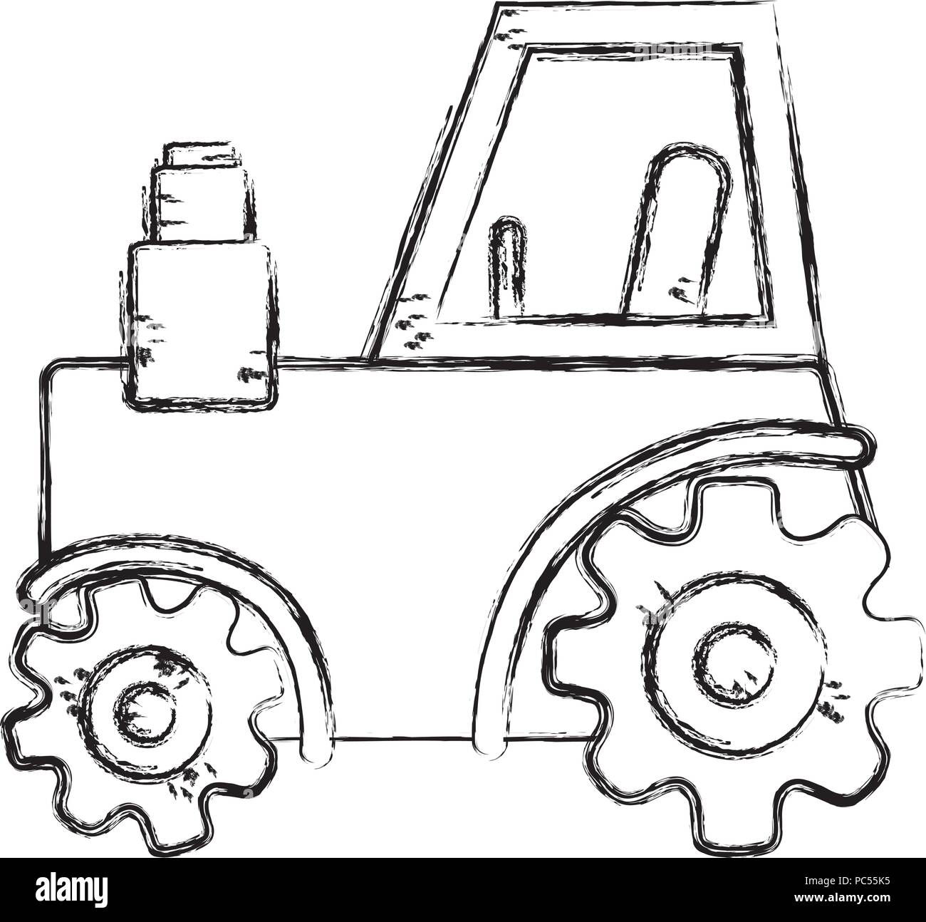grunge agrimotor tractor farm equipment industry Stock Vector Image ...