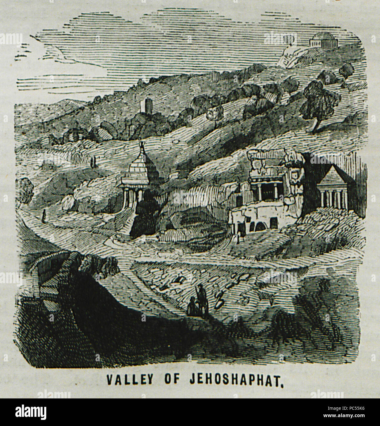 625 Valley of Jehoshaphat - Ainsworth William Francis - 1870 Stock Photo