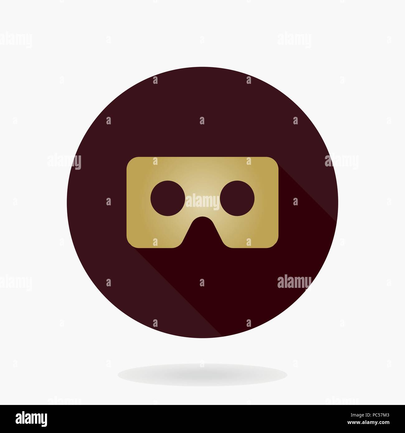 Fine Vector Flat Icon With VR Logo Stock Vector