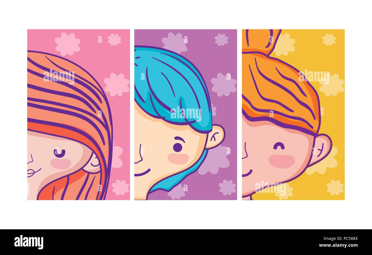 Set of kids cartoons Stock Vector Image & Art - Alamy