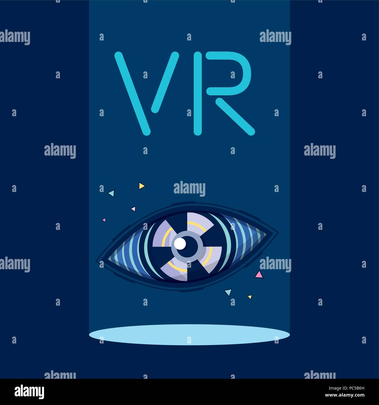 Virtual Reality technology Stock Vector