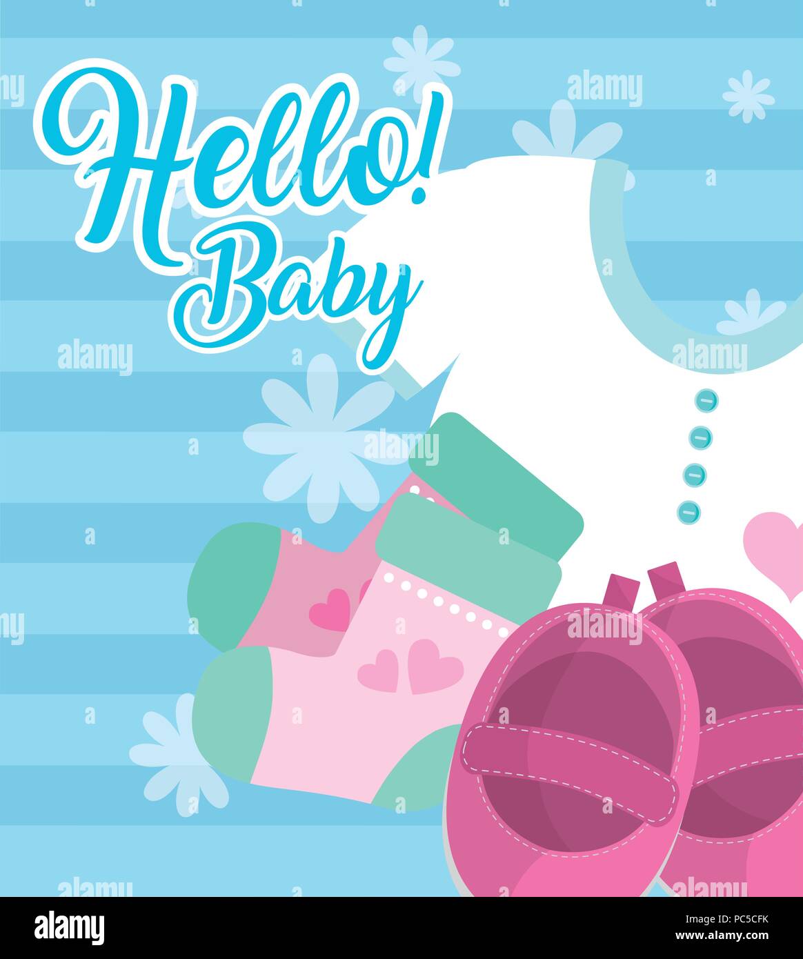 Hello Neonate Hello baby card Stock Vector Image & Art - Alamy