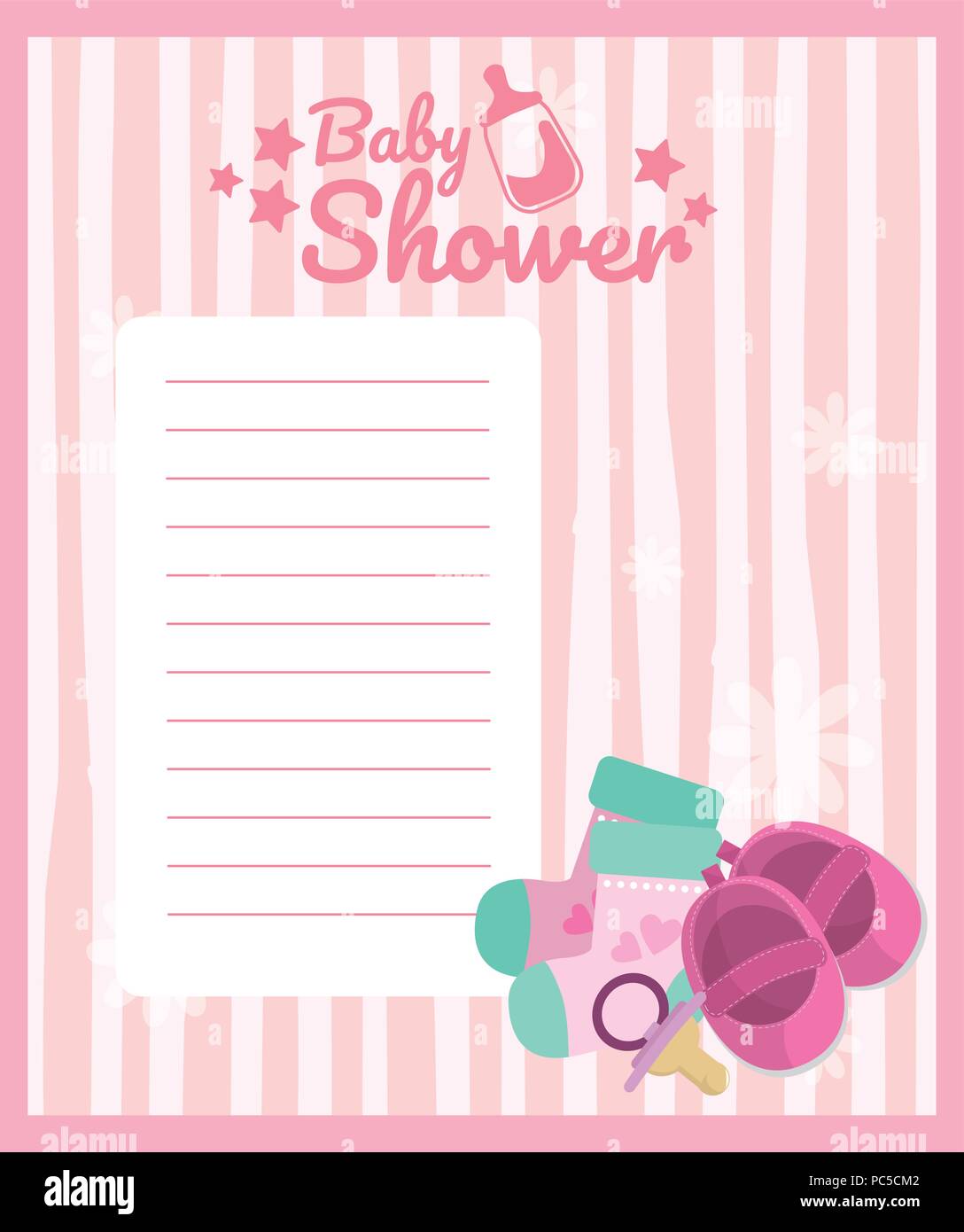 baby shower blank card Stock Vector Image &amp; Art - Alamy