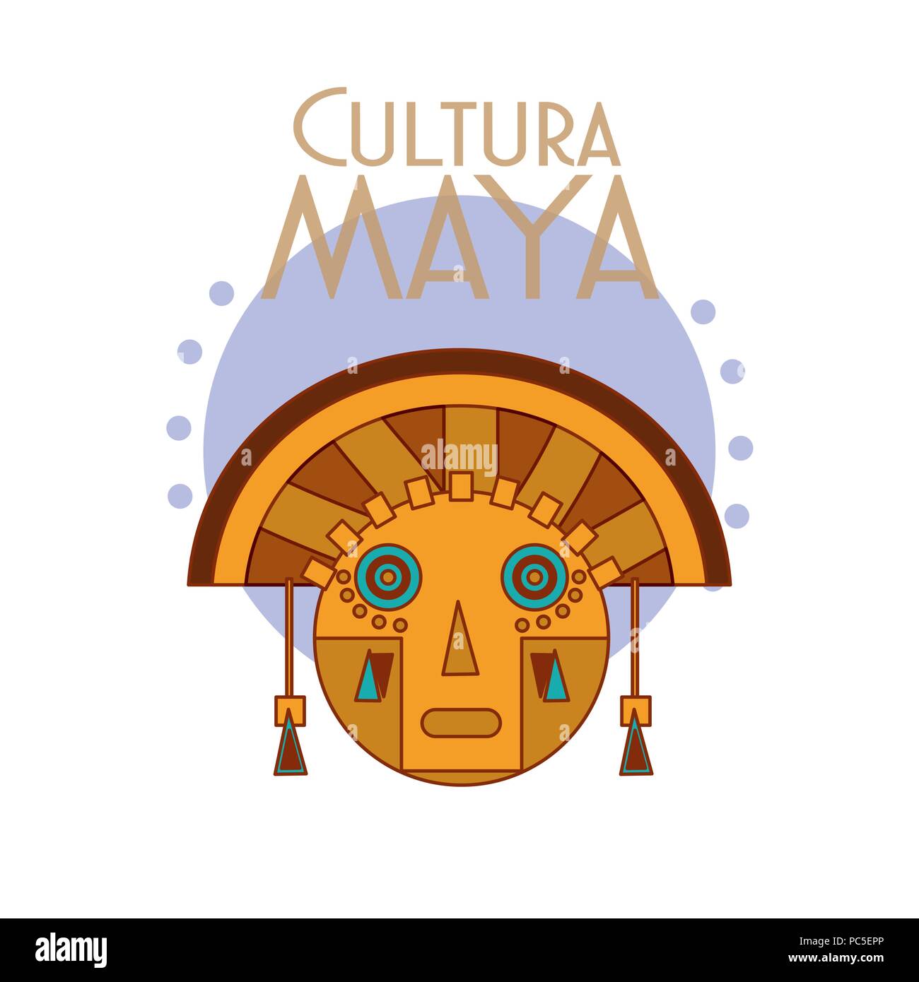 Cultura Maya postcard Stock Vector