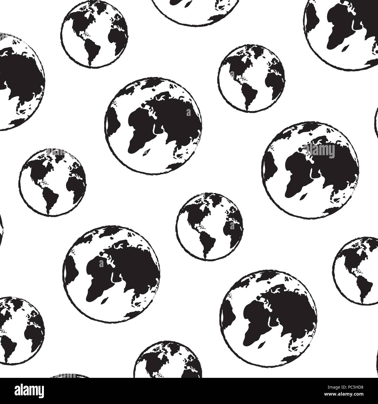 grunge global earth planet map background Stock Vector Image & Art - Alamy