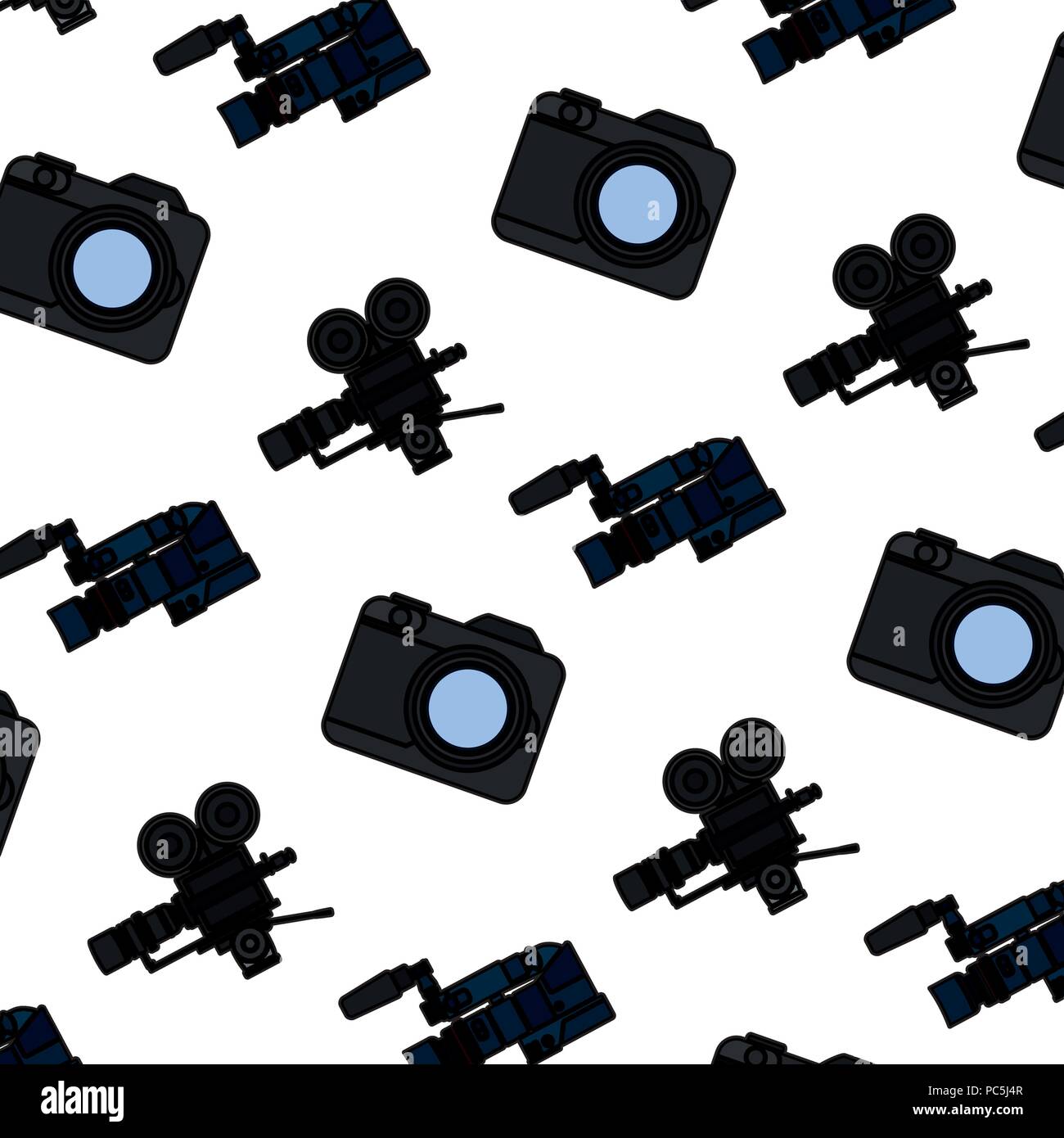 color video recorders film technology background Stock Vector Image ...