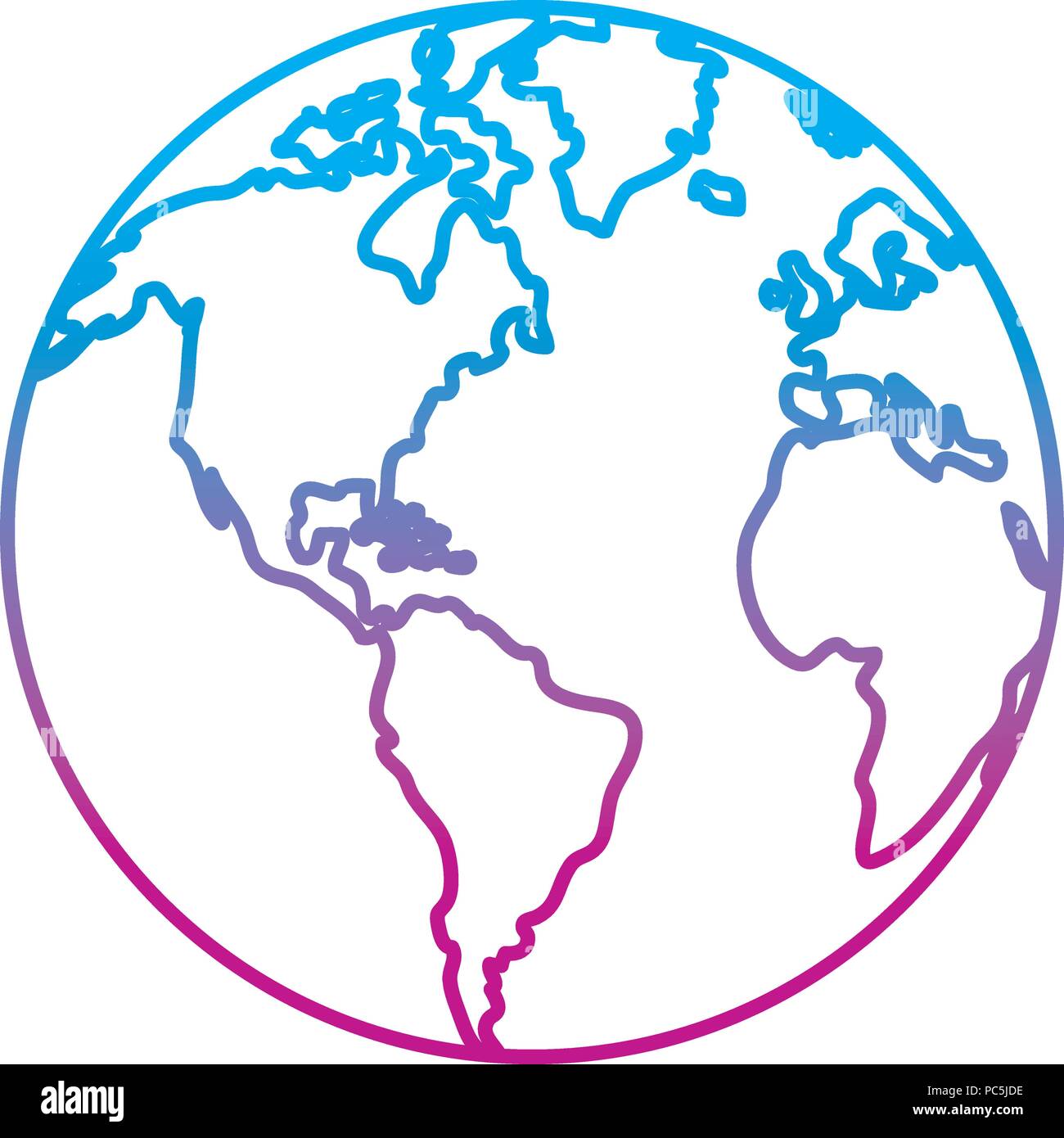 degraded line global earth planet geography continent Stock Vector ...