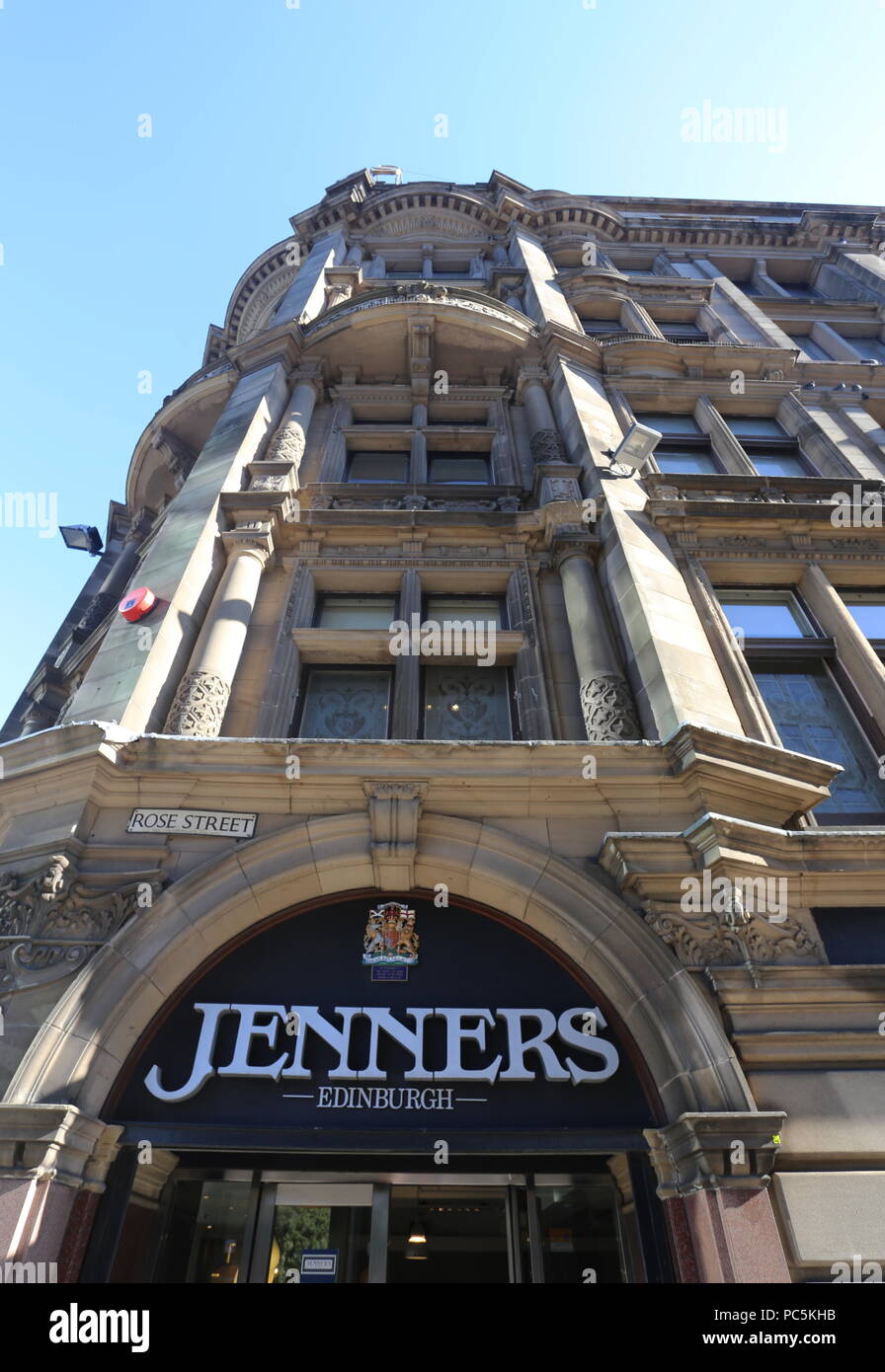 Exterior of Jenners Department Store Edinburgh Scotland  July 2018 Stock Photo