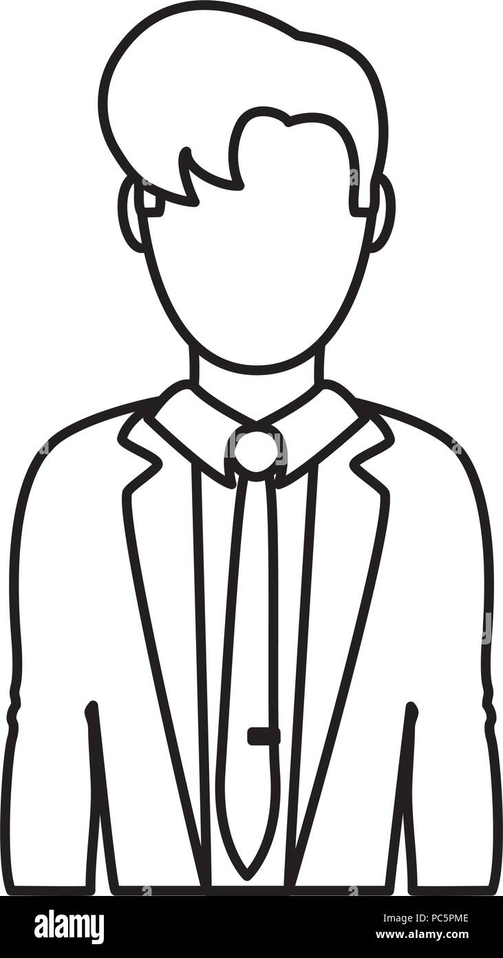 line cute man with elegant clothes design Stock Vector Image & Art - Alamy