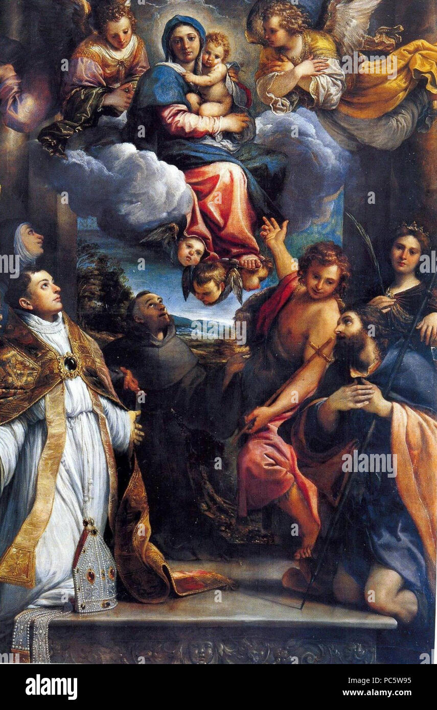 8 Annibale Carracci Madonna e Santi - Pinacoteca Nazionale Bologna Stock Photo