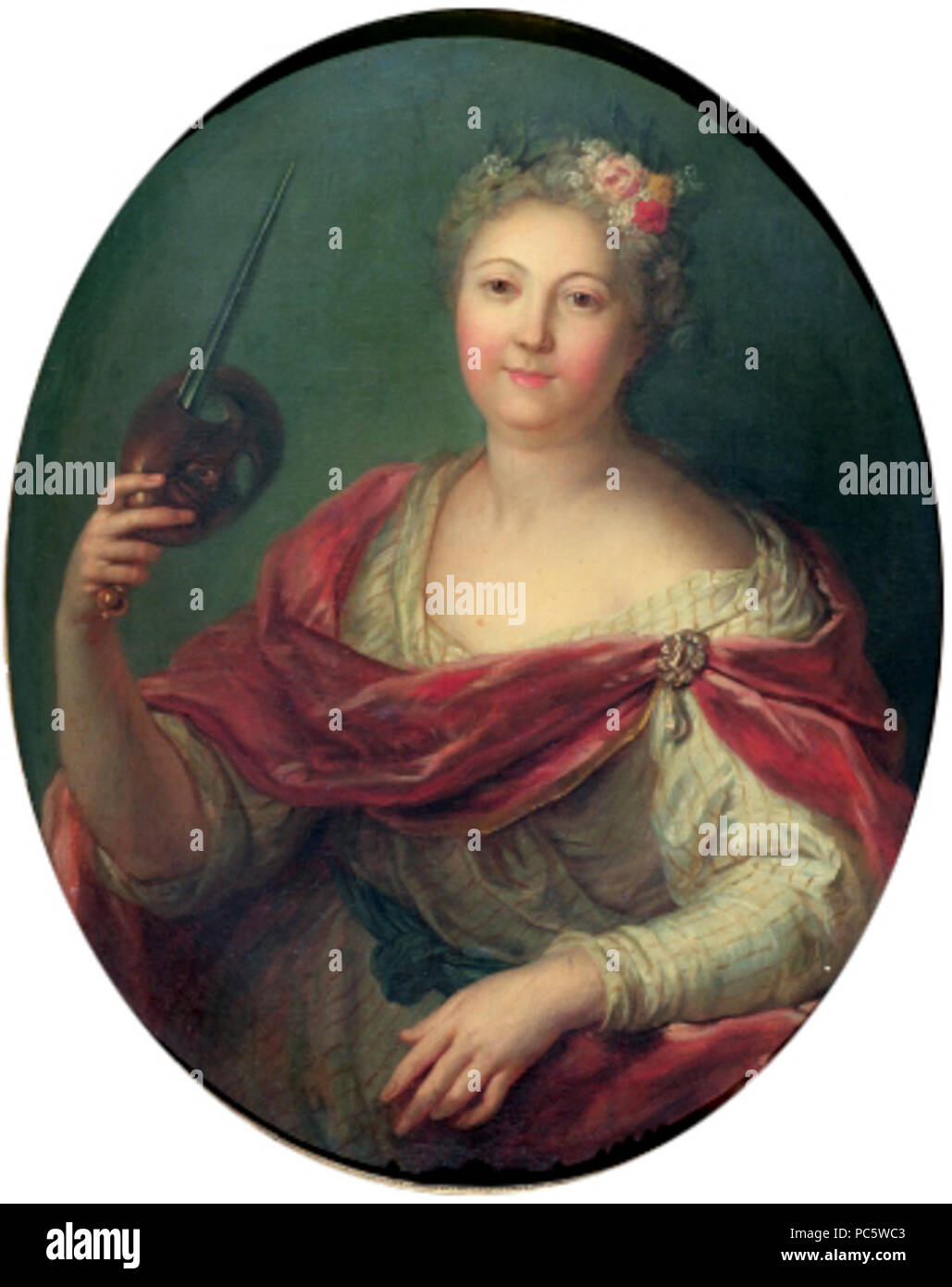 8 Antoine Coypel - Mlle Desmares as Thalia, Muse of Comedy, c.1720 Stock Photo