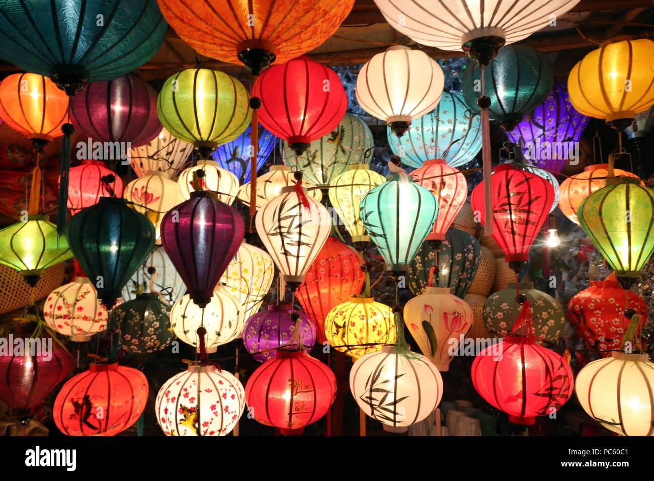 Traditional chinese colorful lanterns for sale. Hoi An. Vietnam