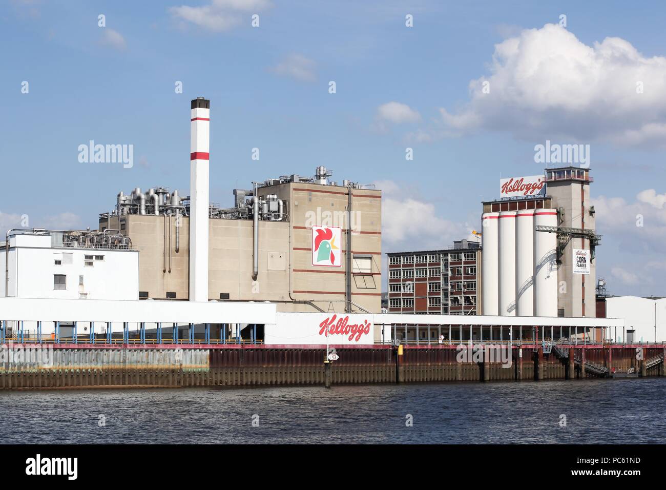 Bremen, Germany July 22, 2018 Kellogg's factory in Bremen. Kelloggs is an American