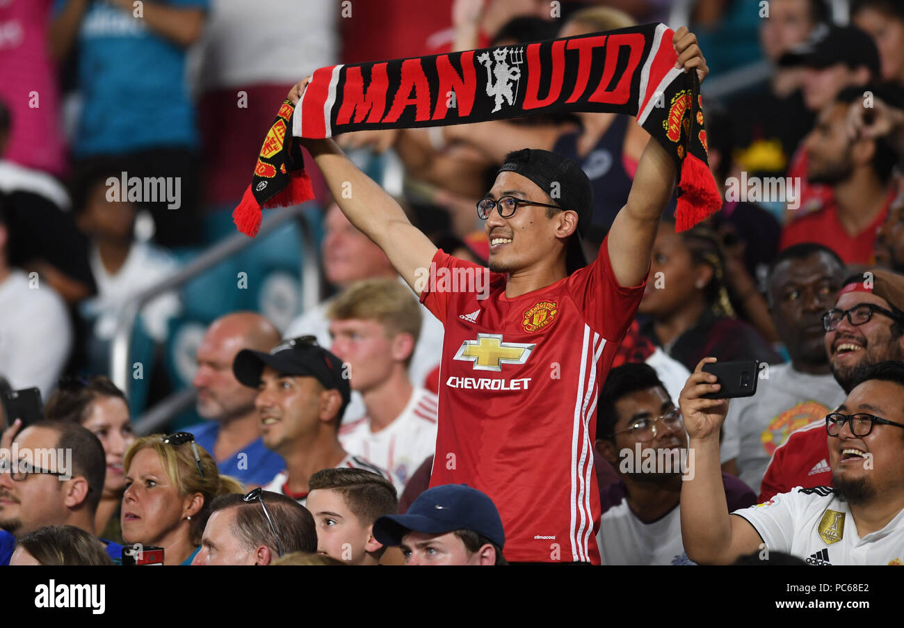 Miami Gardens, FL, USA. 31st July, 2018. Manchester United vs. Real Madrid. International Champions Cup. Miami Gardens, FL. July 31, 2018. Staff Photo by Jim Rassol Credit: Sun-Sentinel/ZUMA Wire/Alamy Live News Stock Photo