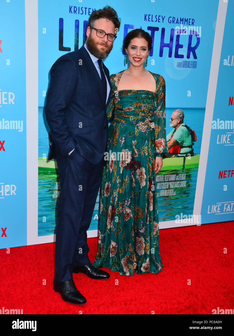Los Angeles, USA. 31st July 2018. Seth Rogen and wife Lauren Miller ...