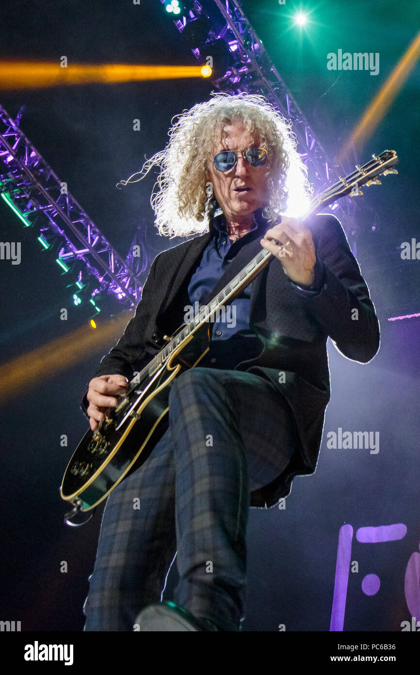 San Diego, California, USA. 31st July, 2018. Musician BRUCE WATSON of Foreigner performs at