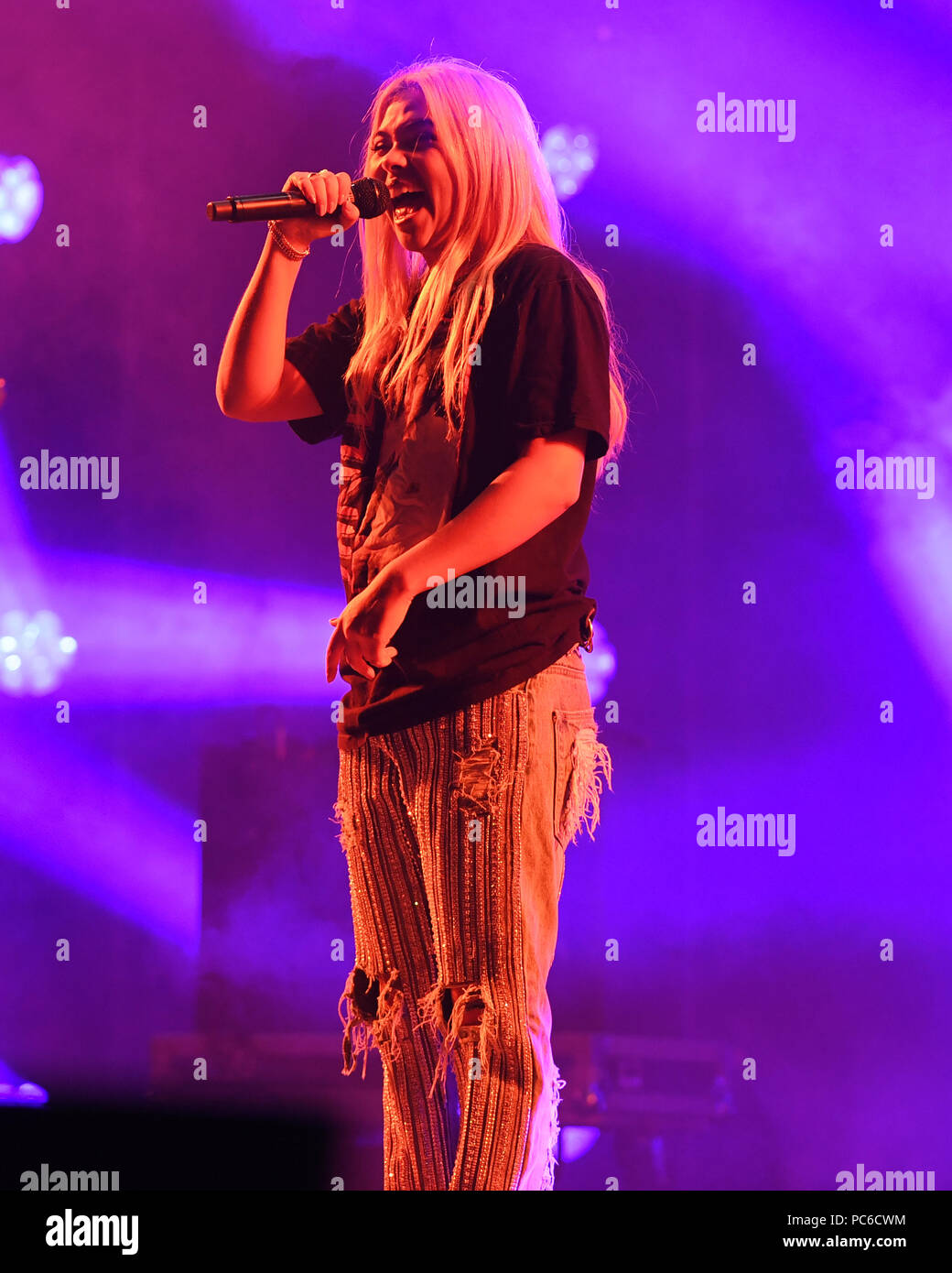 SUNRISE FL - JULY 31: Hayley Kiyoko performs at The BB&T Center on July