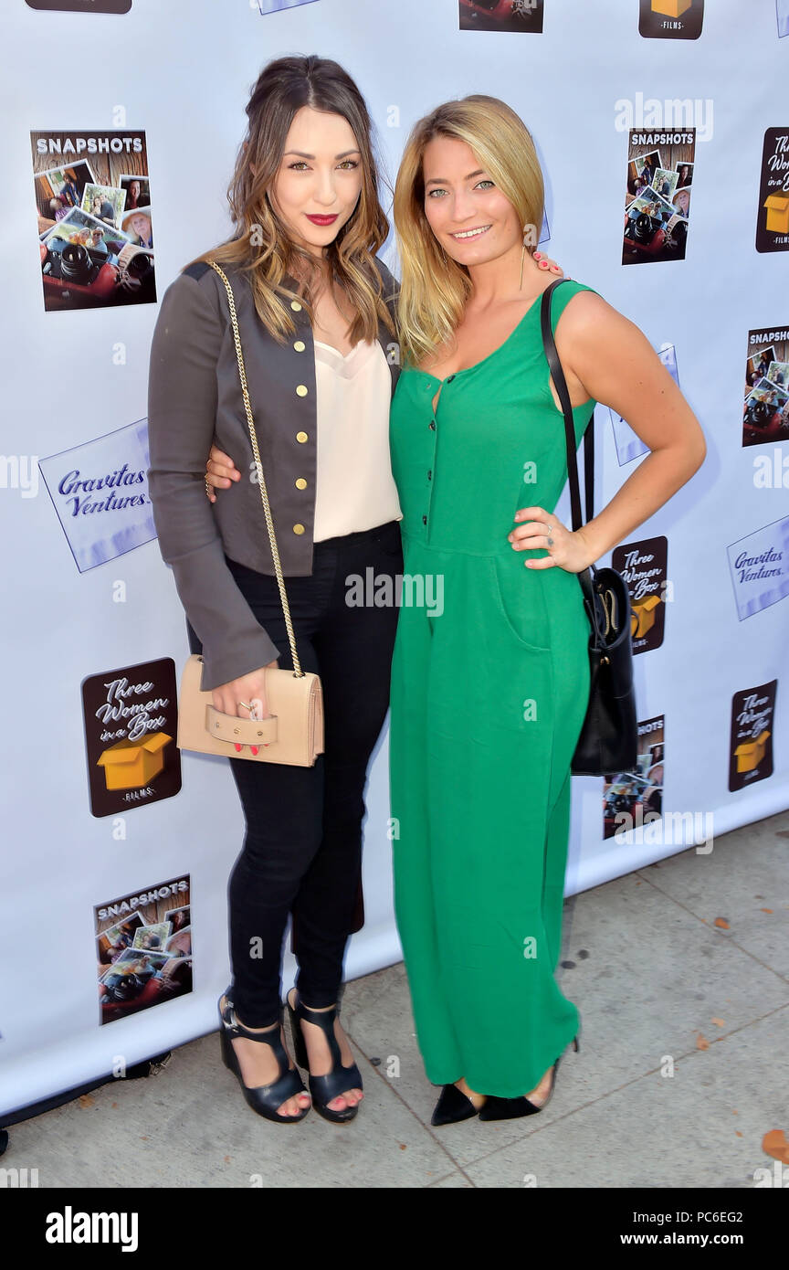 Beverly Hills, USA. 27th July, 2018. Nicola Posener and Daisye Tutor at the premiere of the movie 'Snapshots' at the Laemmle Music Hall. Beverly Hills, 27.07.2018 | usage worldwide Credit: dpa/Alamy Live News Stock Photo