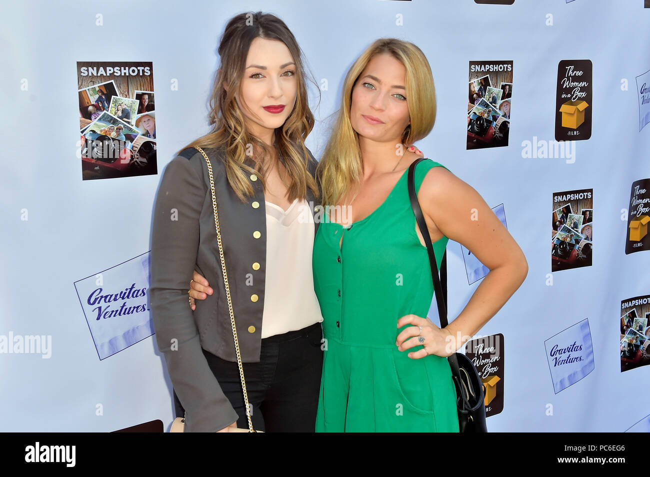 Beverly Hills, USA. 27th July, 2018. Nicola Posener and Daisye Tutor at the premiere of the movie 'Snapshots' at the Laemmle Music Hall. Beverly Hills, 27.07.2018 | usage worldwide Credit: dpa/Alamy Live News Stock Photo