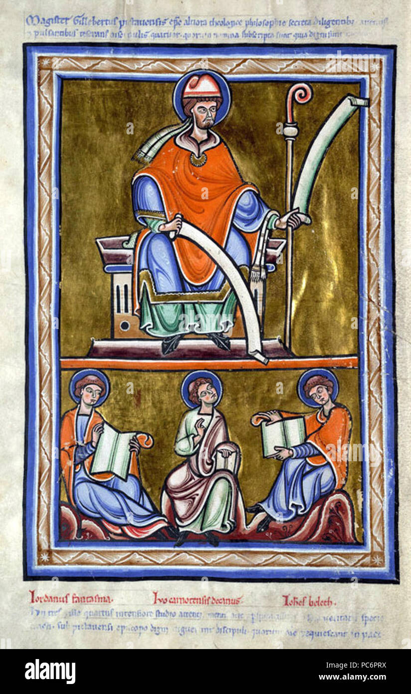 23 Gilbert de la Porrée et disciples Stock Photo Alamy