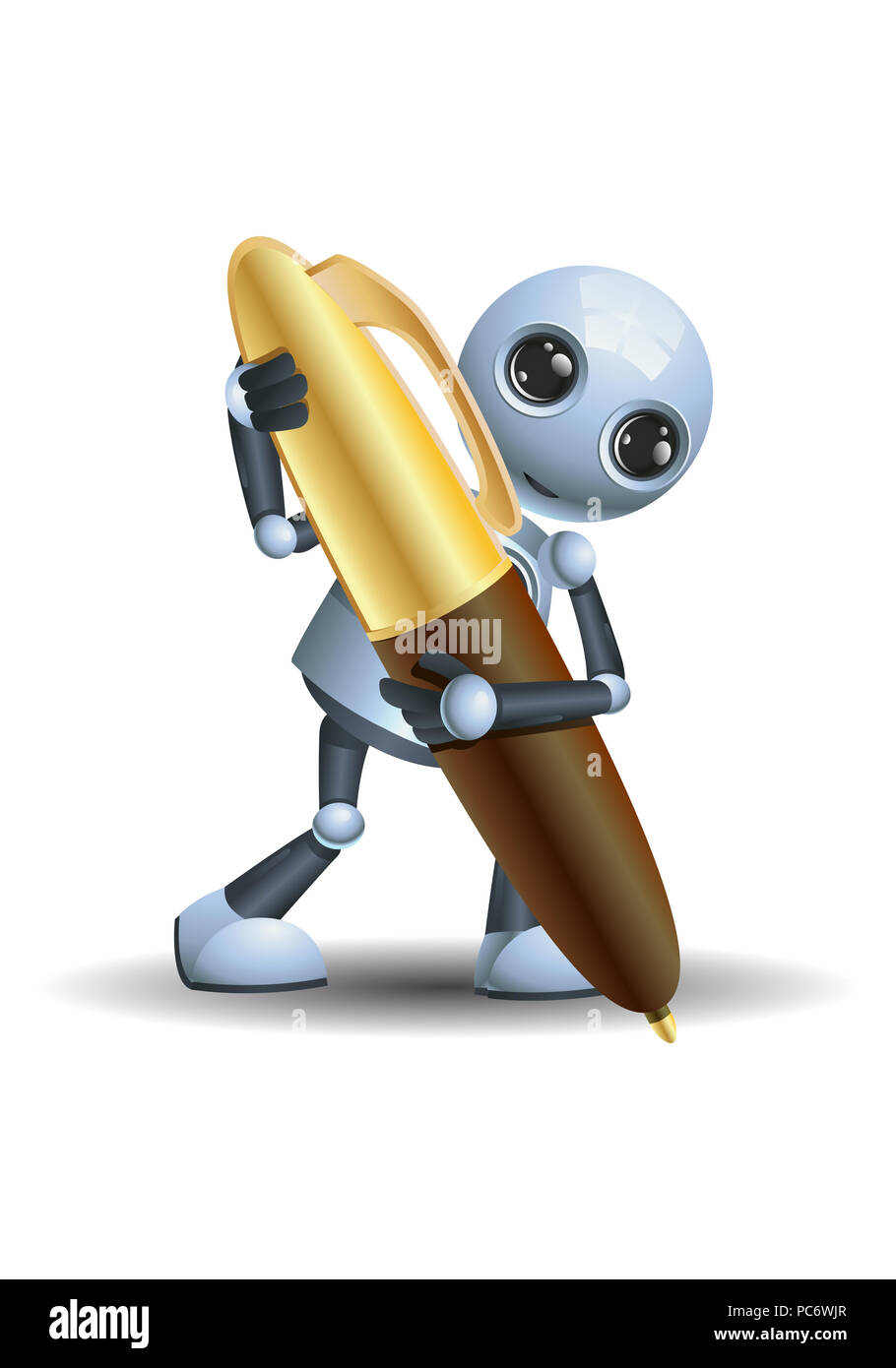 Robot pen isolated on white hi-res stock photography and images - Alamy