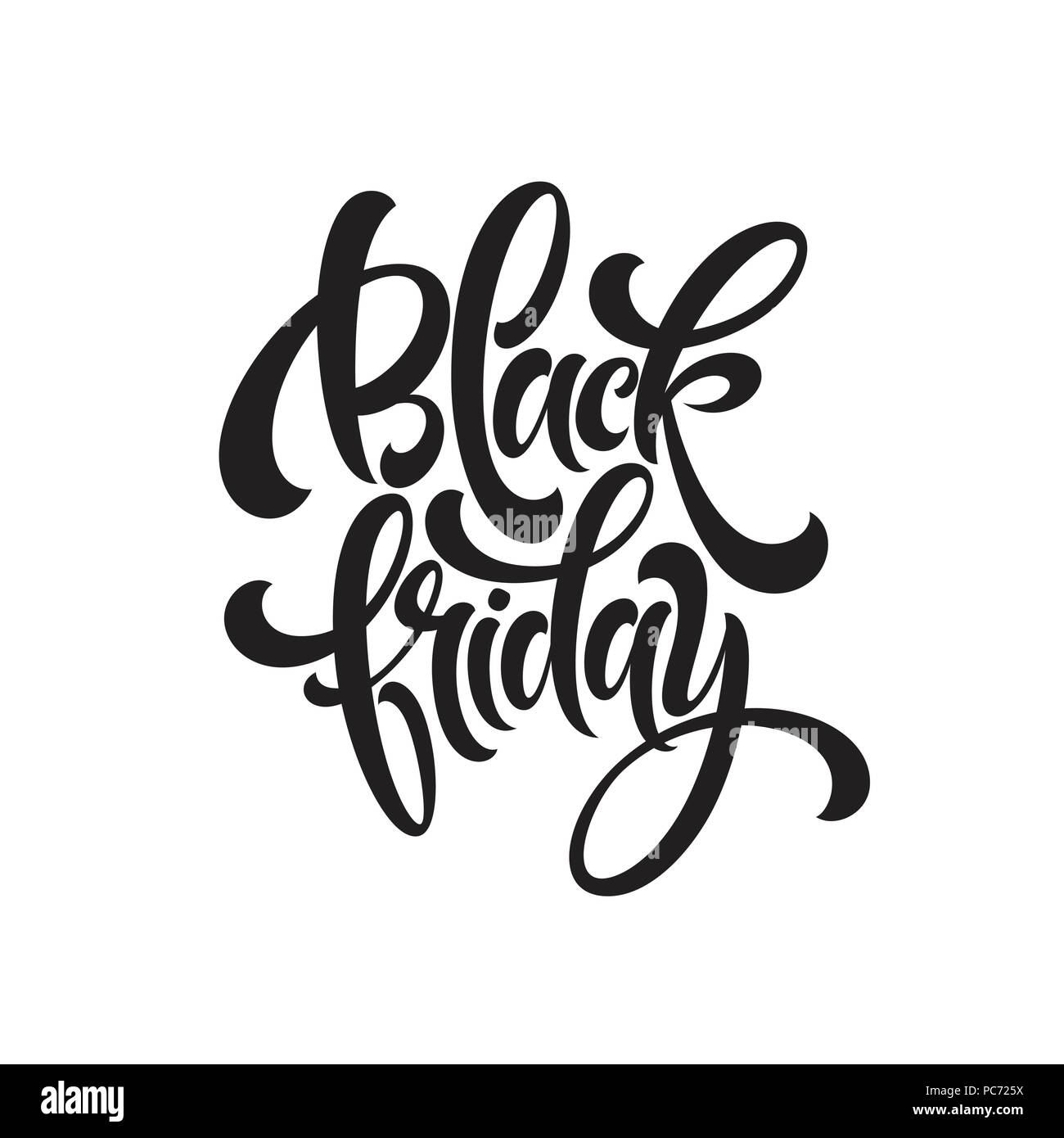 Black Friday Sale handmade lettering, calligraphy. Vector illustration Stock Vector