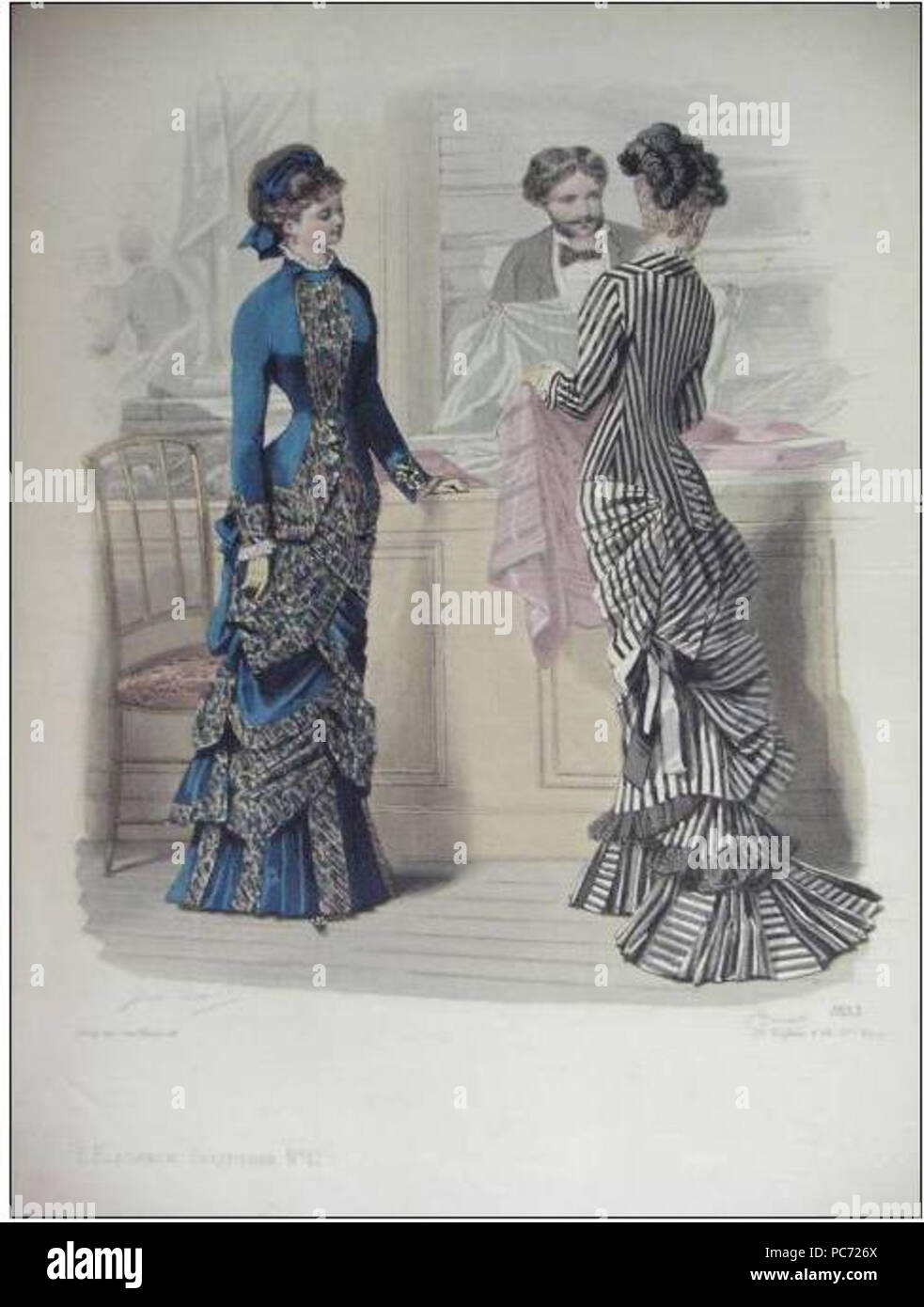 55 L Elegance Parisienne Gravure De Mode Coloree A La Main Stock Photo Alamy 55 L Elegance Parisienne Gravure De Mode Coloree A La Main Stock Photo Alamy