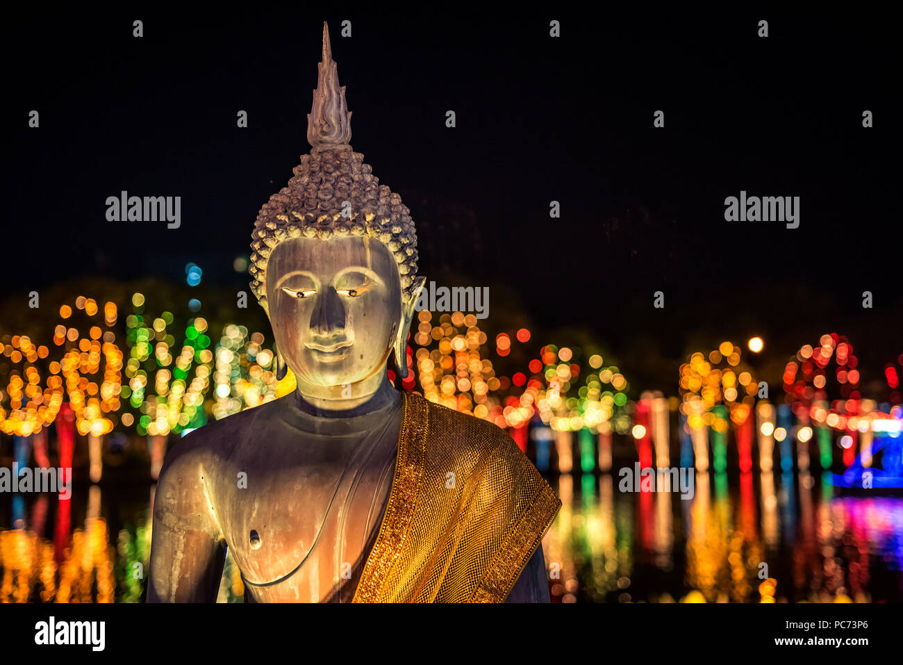 Buddha statues in Gangarama, COlombo Stock Photo Alamy