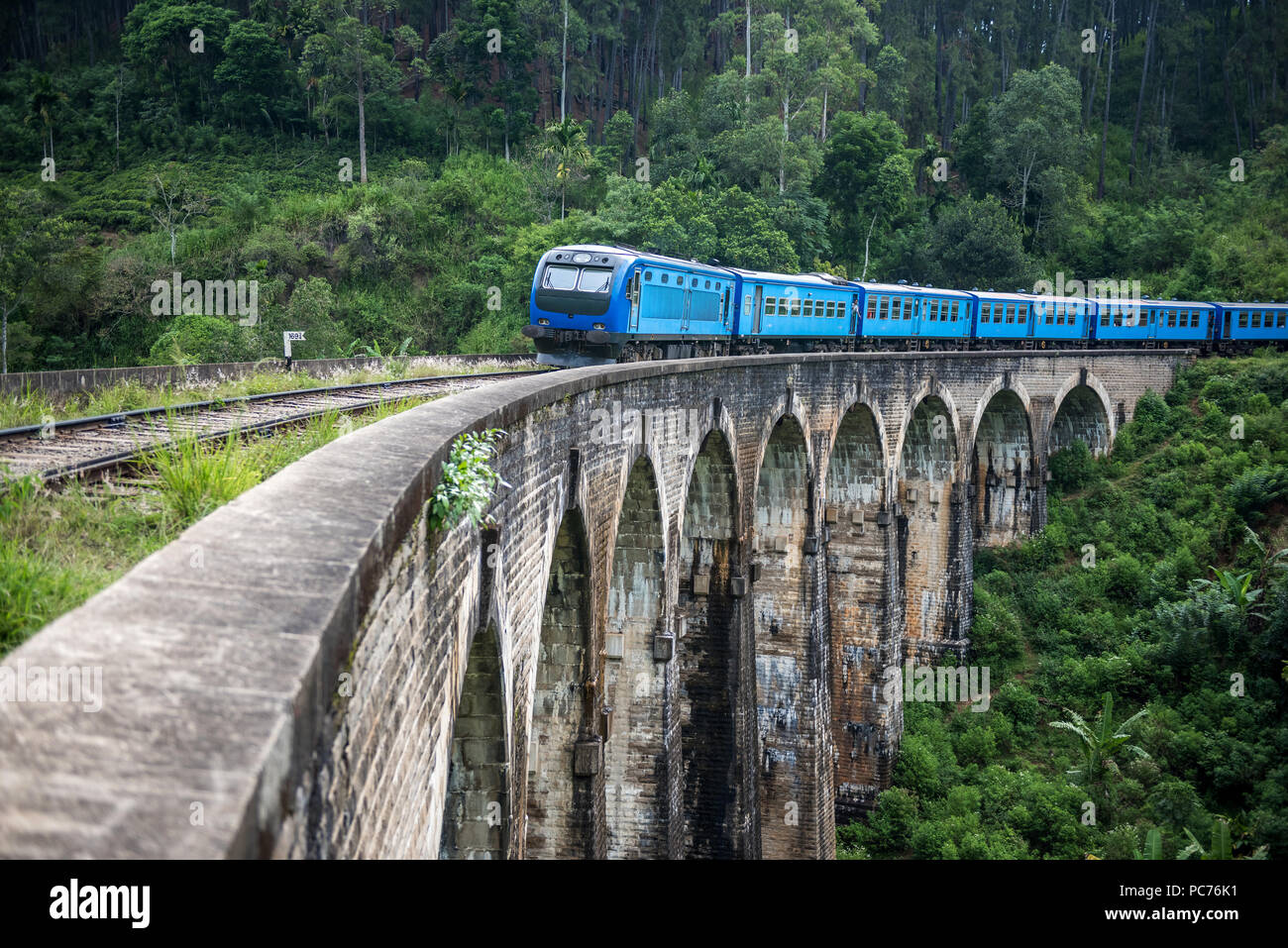 Scenic train ride in Sri Lanka Stock Photo Alamy