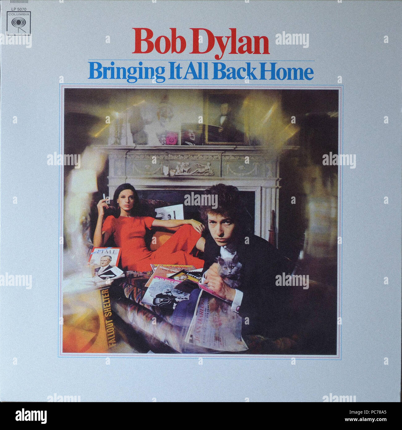 Bob Dylan Bringing It All Back Home Vintage vinyl album cover Stock Photo Alamy