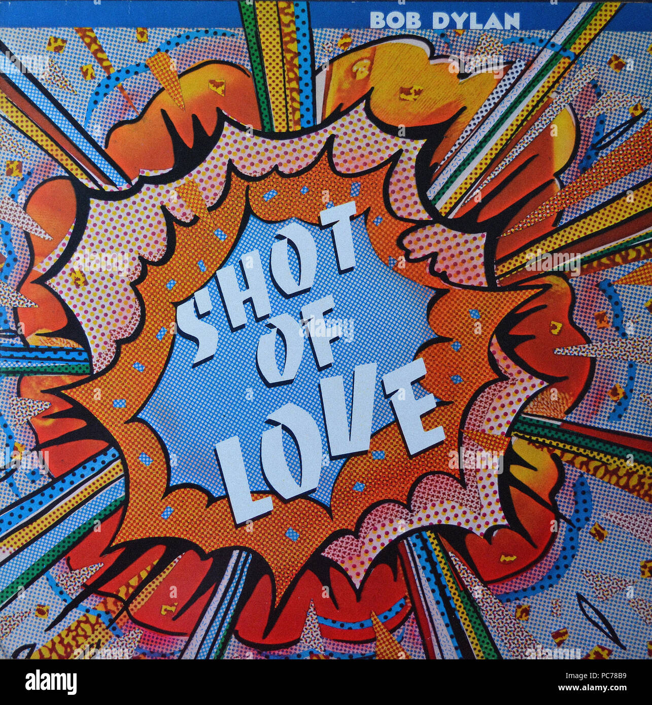 Bob Dylan - Shot Of Love - vinyl album cover Stock Photo Alamy