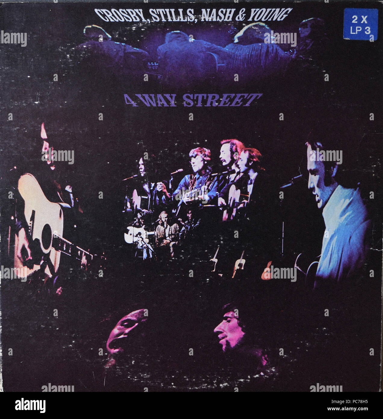 Crosby, Stills, Nash & Young 4 Way Street Vintage vinyl album cover Stock Photo Alamy
