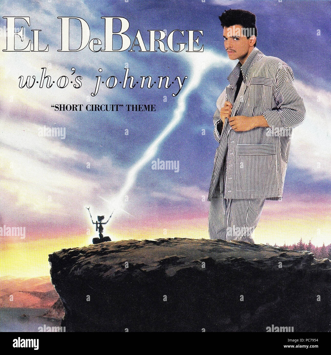 El DeBarge -  -  Who's Johnny (Short Circuit Theme) 1986 by Alea -u2665  -  Vintage vinyl album cover Stock Photo