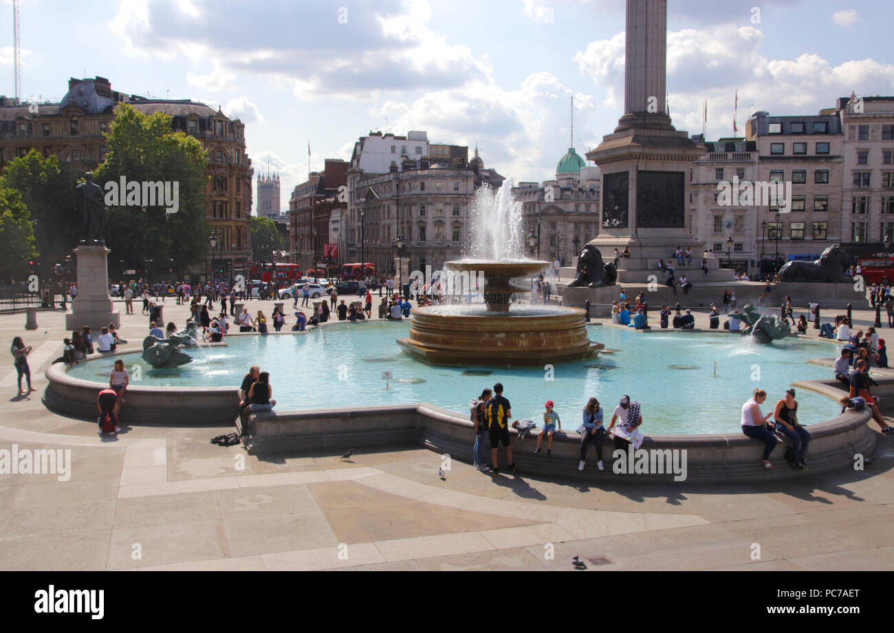 Trafalgar Square London September 2017 Stock Photo